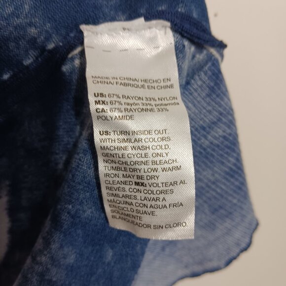 Chico's  Cardigan, Spun Rayon, Hanky Hem, Ombre Ocean Blues,  Small, Light Knit - Picture 6 of 10